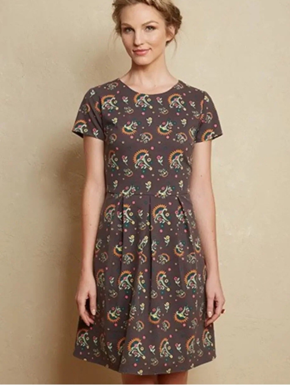 Matilda Jane Maya Ponte Dress Floral Paisley Size M